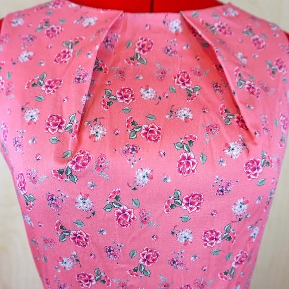 NWT Closet London Pink Floral Skater Dress - Picture 5 of 8